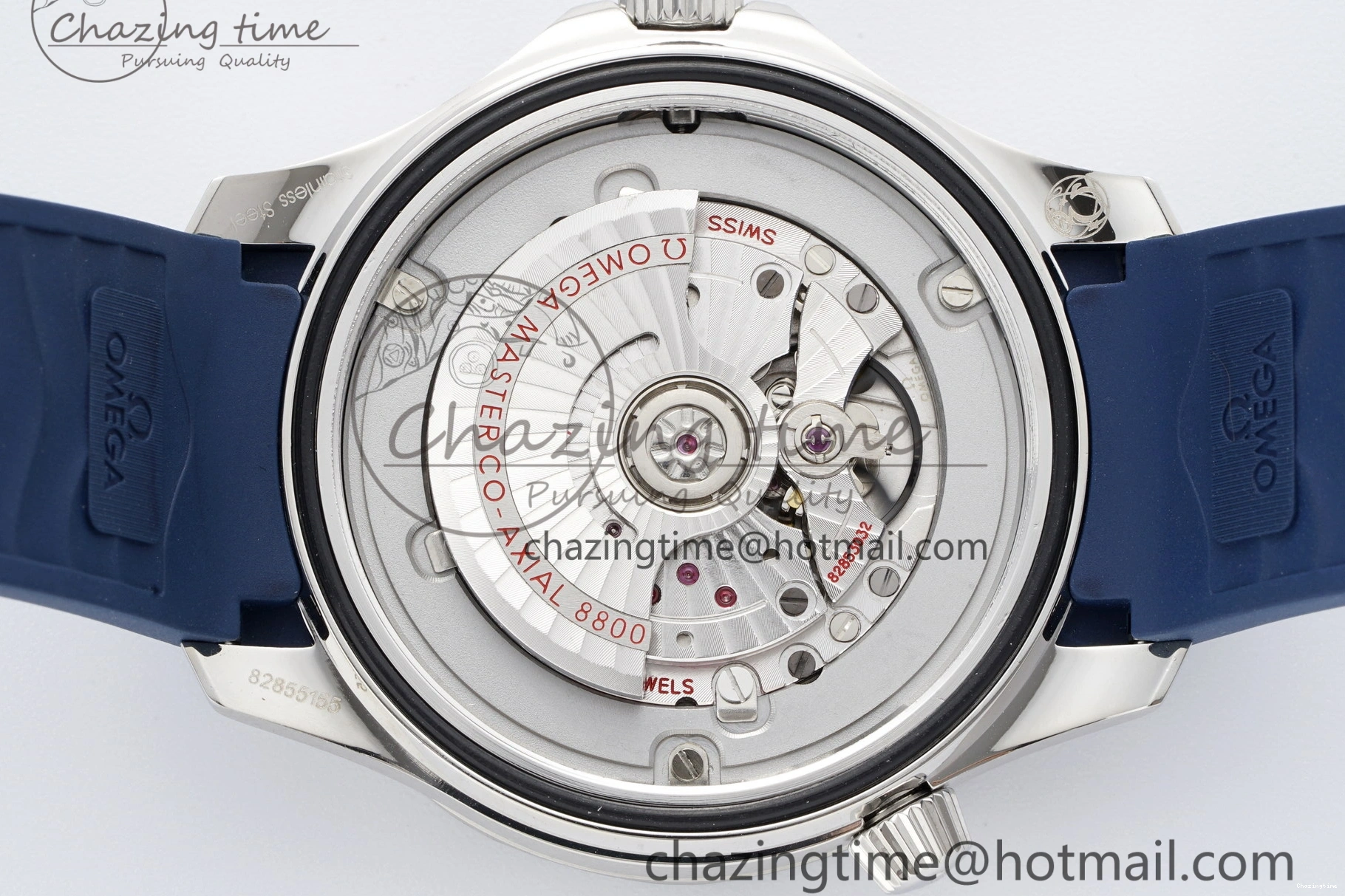 0305 SmartChoice Seamaster Diver 300M ZF 1:1 Best Edition Blue Ceramic Gray Dial on Blue Rubber Strap A 7735